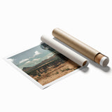 Desert Windmill Farmhouse Wall Art – Rustic Country Style Decor Print