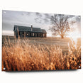 Abandoned Farmhouse at Sunset Wall Art – Rustic Country Decor Print