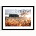 Abandoned Farmhouse at Sunset Wall Art – Rustic Country Decor Print