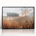 Abandoned Farmhouse at Sunset Wall Art – Rustic Country Decor Print