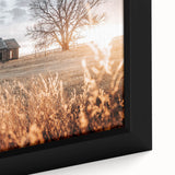 Abandoned Farmhouse at Sunset Wall Art – Rustic Country Decor Print