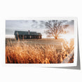 Abandoned Farmhouse at Sunset Wall Art – Rustic Country Decor Print