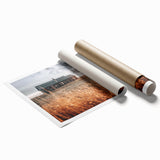 Abandoned Farmhouse at Sunset Wall Art – Rustic Country Decor Print