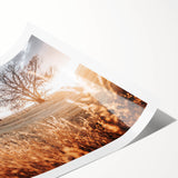 Abandoned Farmhouse at Sunset Wall Art – Rustic Country Decor Print