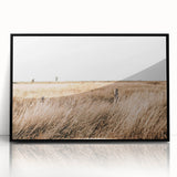 Golden Grass Field Farmhouse Wall Art – Rustic Country Decor Print