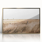 Golden Grass Field Farmhouse Wall Art – Rustic Country Decor Print