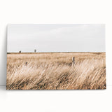 Golden Grass Field Farmhouse Wall Art – Rustic Country Decor Print