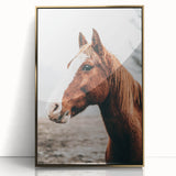 Farmhouse Wall Art - Majestic Horse Portrait Rustic Country Style Decor