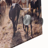 Cattle Herd on the Move Farmhouse Wall Art – Rustic Country Decor Print