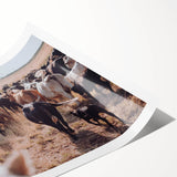 Cattle Herd on the Move Farmhouse Wall Art – Rustic Country Decor Print