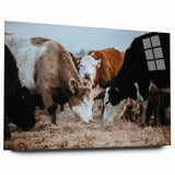 Grazing Cattle Farmhouse Wall Art – Rustic Country Style Decor Print