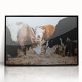 Grazing Cattle Farmhouse Wall Art – Rustic Country Style Decor Print