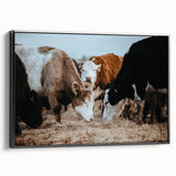 Grazing Cattle Farmhouse Wall Art – Rustic Country Style Decor Print