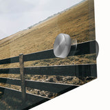 Open Field and Fence Farmhouse Wall Art – Rustic Country Style Print