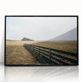 Open Field and Fence Farmhouse Wall Art – Rustic Country Style Print