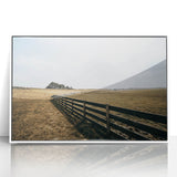 Open Field and Fence Farmhouse Wall Art – Rustic Country Style Print