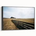 Open Field and Fence Farmhouse Wall Art – Rustic Country Style Print