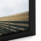 Open Field and Fence Farmhouse Wall Art – Rustic Country Style Print