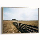Open Field and Fence Farmhouse Wall Art – Rustic Country Style Print