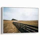 Open Field and Fence Farmhouse Wall Art – Rustic Country Style Print