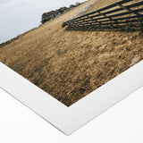 Open Field and Fence Farmhouse Wall Art – Rustic Country Style Print