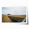 Open Field and Fence Farmhouse Wall Art – Rustic Country Style Print