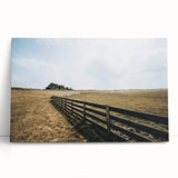 Open Field and Fence Farmhouse Wall Art – Rustic Country Style Print