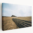 Open Field and Fence Farmhouse Wall Art – Rustic Country Style Print
