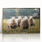 Sheep in the Field Farmhouse Wall Art – Rustic Country Style Decor Print