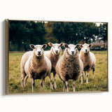 Sheep in the Field Farmhouse Wall Art – Rustic Country Style Decor Print