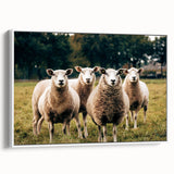 Sheep in the Field Farmhouse Wall Art – Rustic Country Style Decor Print