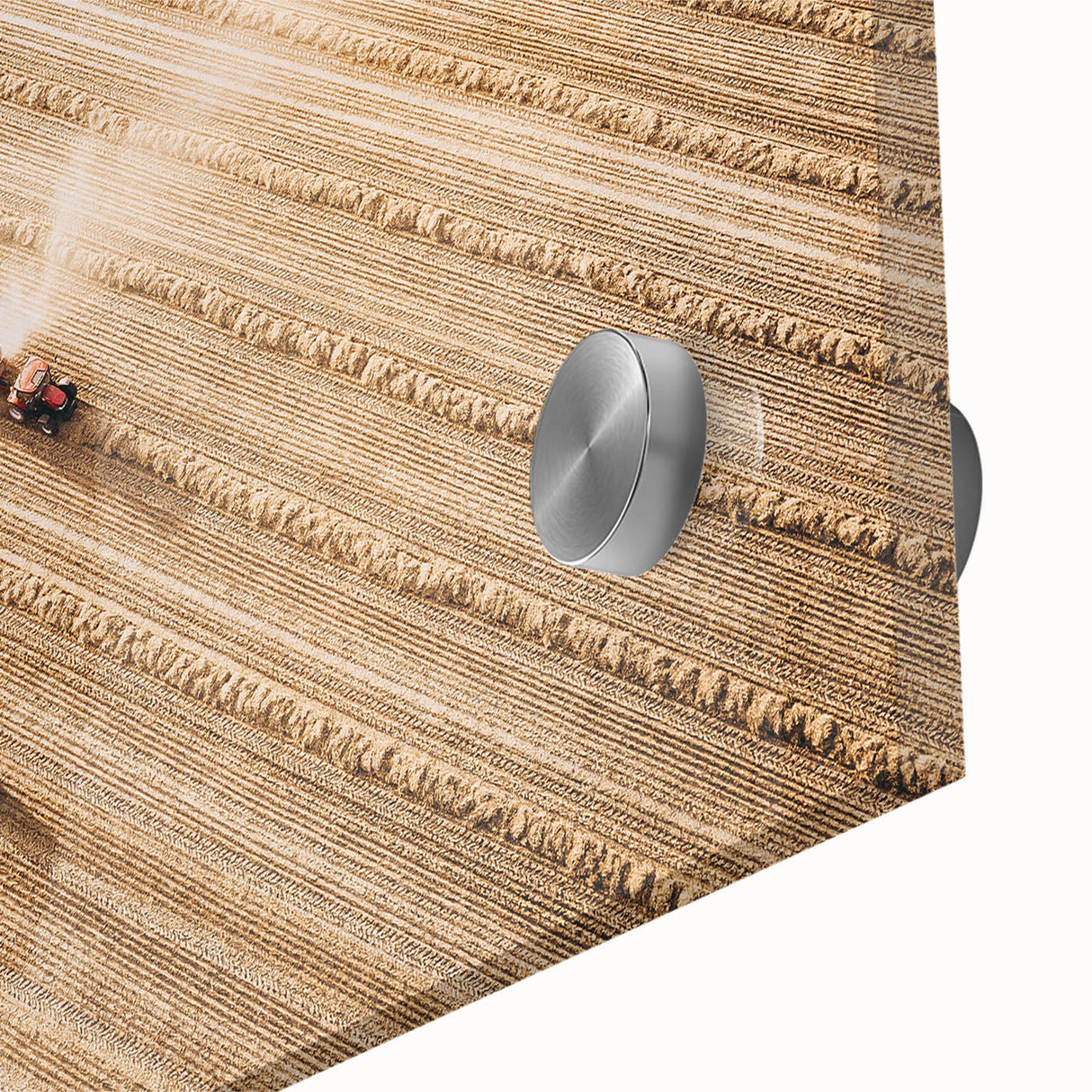 Harvested Field Aerial View Wall Art – Rustic Farmhouse Decor Print