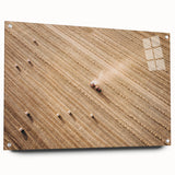 Harvested Field Aerial View Wall Art – Rustic Farmhouse Decor Print