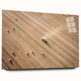 Harvested Field Aerial View Wall Art – Rustic Farmhouse Decor Print