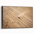 Harvested Field Aerial View Wall Art – Rustic Farmhouse Decor Print