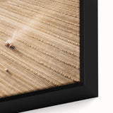 Harvested Field Aerial View Wall Art – Rustic Farmhouse Decor Print