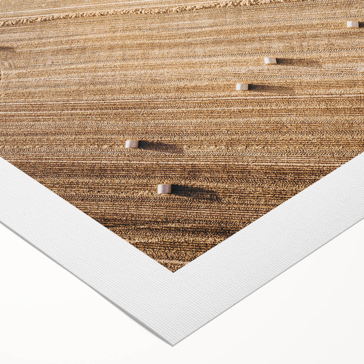 Harvested Field Aerial View Wall Art – Rustic Farmhouse Decor Print