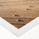 Harvested Field Aerial View Wall Art – Rustic Farmhouse Decor Print