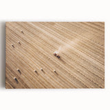 Harvested Field Aerial View Wall Art – Rustic Farmhouse Decor Print