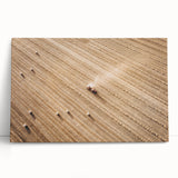 Harvested Field Aerial View Wall Art – Rustic Farmhouse Decor Print