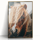 Farmhouse Wall Art - Pony with Flowing Mane Rustic Country Style Decor