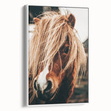 Farmhouse Wall Art - Pony with Flowing Mane Rustic Country Style Decor