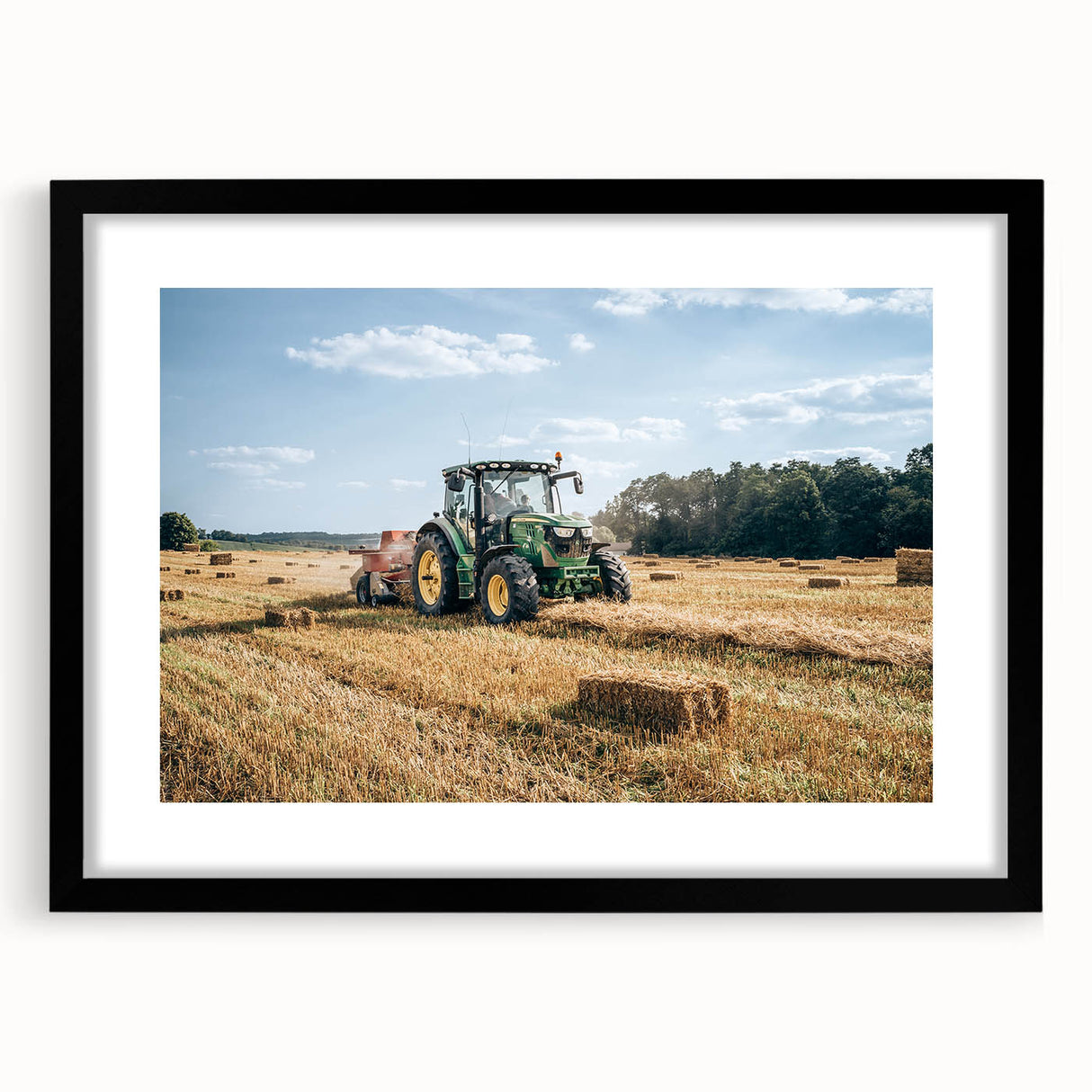 Rustic Farmhouse Wall Art: Tractor in Field - Country Style Decor Print