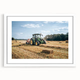 Rustic Farmhouse Wall Art: Tractor in Field - Country Style Decor Print
