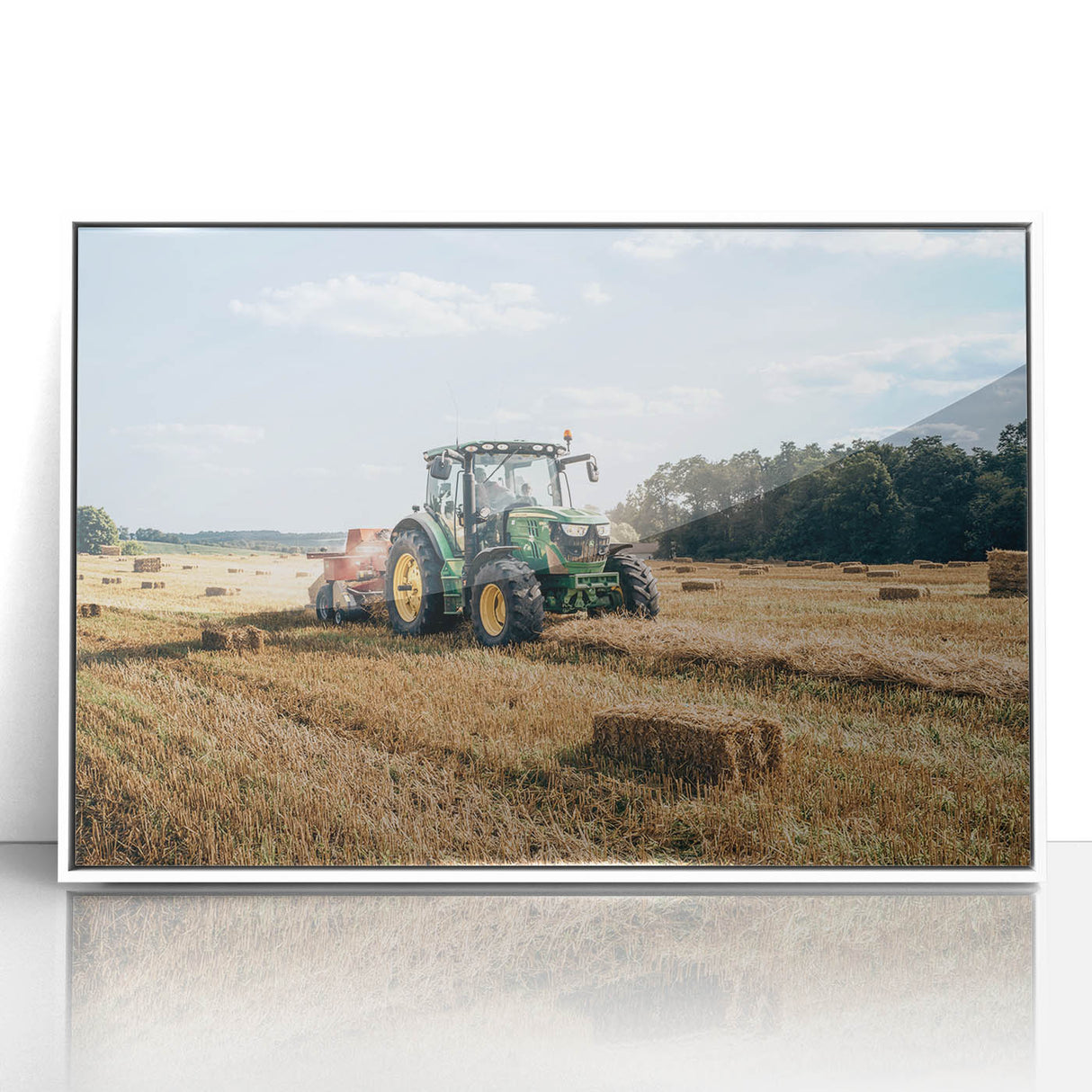 Rustic Farmhouse Wall Art: Tractor in Field - Country Style Decor Print