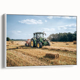 Rustic Farmhouse Wall Art: Tractor in Field - Country Style Decor Print