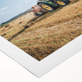 Rustic Farmhouse Wall Art: Tractor in Field - Country Style Decor Print