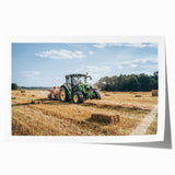 Rustic Farmhouse Wall Art: Tractor in Field - Country Style Decor Print
