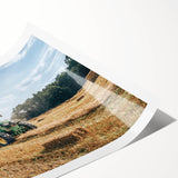 Rustic Farmhouse Wall Art: Tractor in Field - Country Style Decor Print