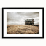 Rustic Farmhouse Wall Art: Abandoned Barn in Field - Country Style Decor